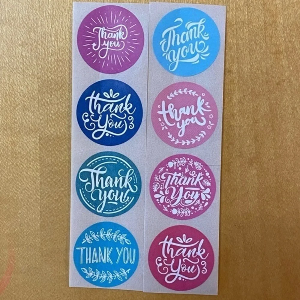40 Small Thank You Stickers! (Quarter Size)